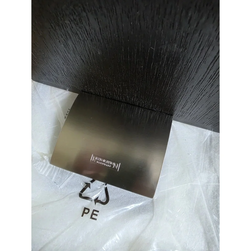 Pair New Restoration Hardware Clipboard Desk Photo Frames Black Wood 4